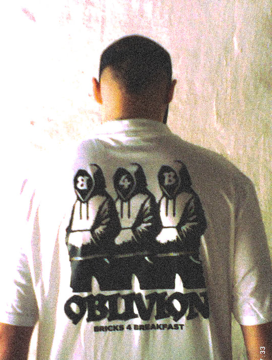 BFB - White oversized tee with Graphic on back